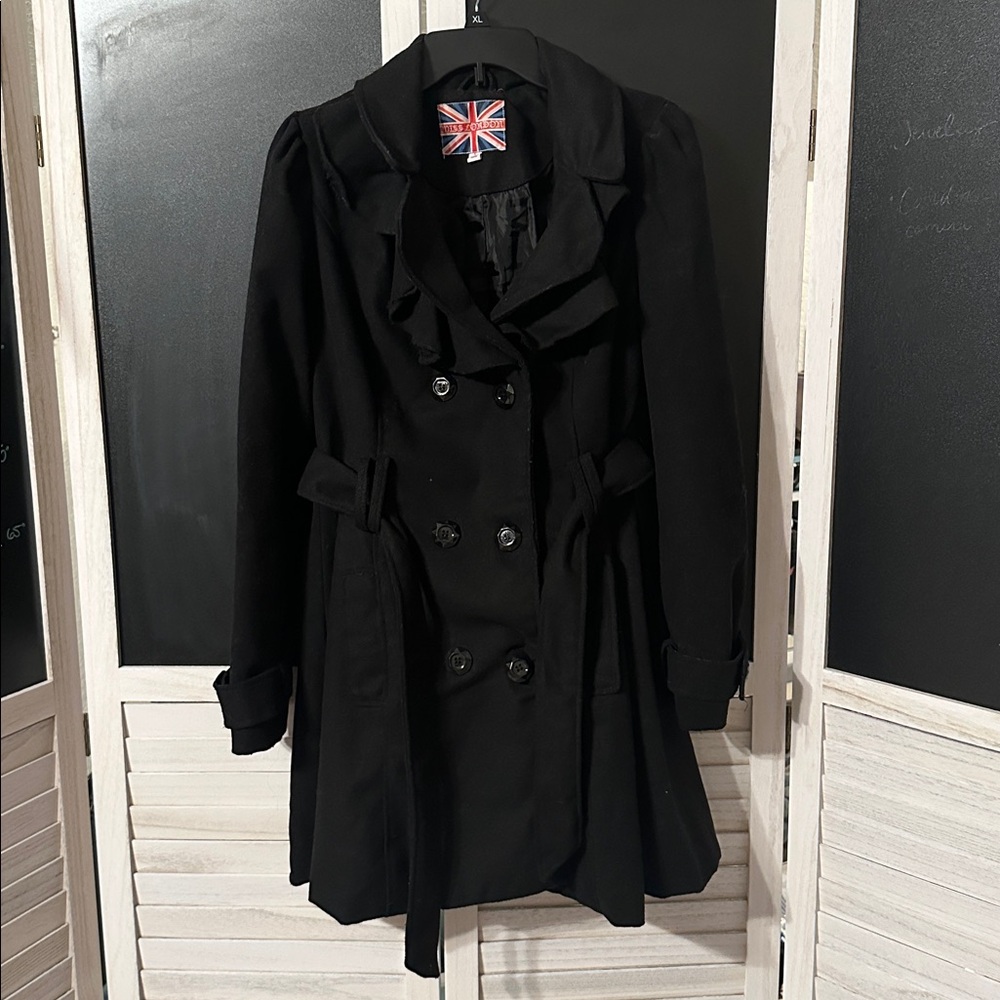 Black Double-Breasted Coat